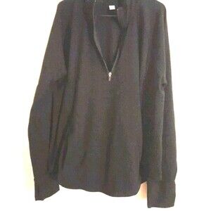 Women's Old Navy Active size XXL 1/4 Zip Pull Over Black Pocket On  Front